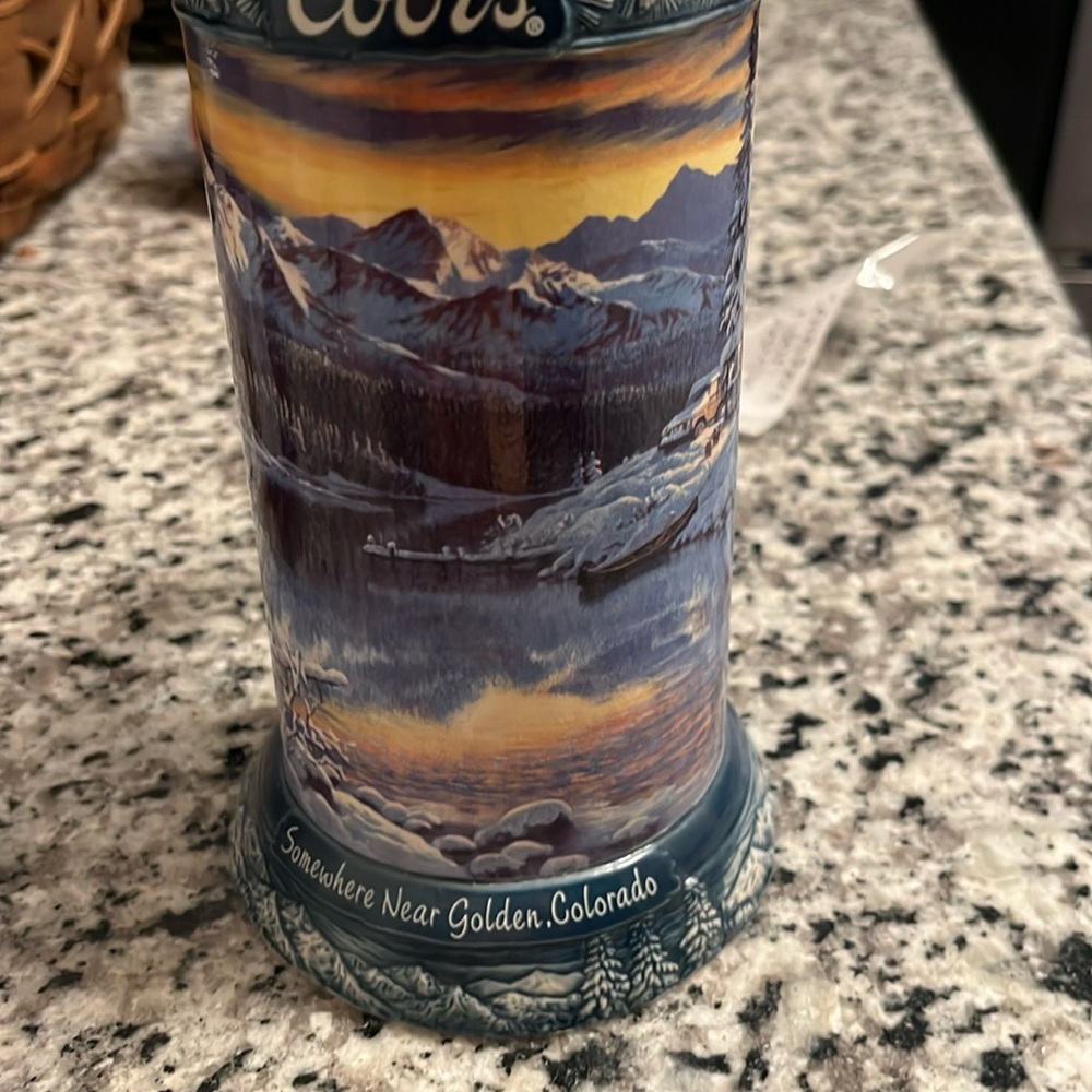 Coors beer Stein with authenticy card inside